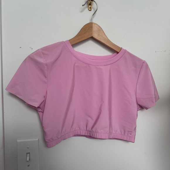 AERIE SMOOTHEZ CROPPED TOP BRALETTE XL PINK - Picture 4 of 6